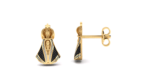 Brinco Nossa Senhora Aparecida Ouro 18k