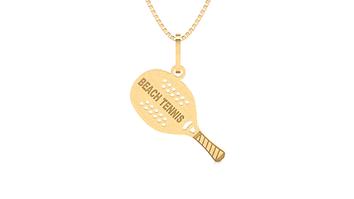 Pingente Beach Tênnis Ouro 18k