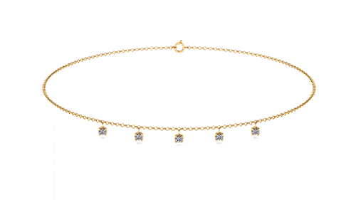 Choker Pontos de Luz Ouro 18k