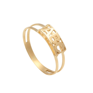 Anel Formatura ABC Pequeno Ouro 18k