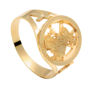 Anel São Jorge Ouro 18k