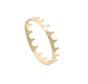 Anel Coroa Falange Ouro 18k