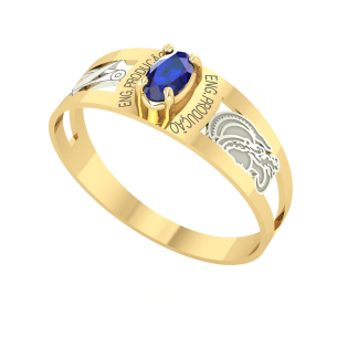 Anel Formatura Engenharia de Produção Oval 3mm x 5mm Ouro 18k