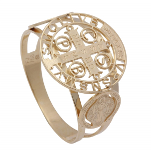 Anel São Bento Grande Ouro 18k