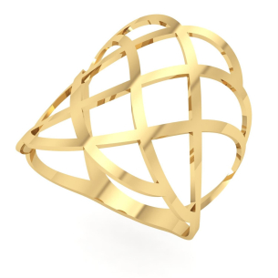 Anel Vazado Ouro 18k