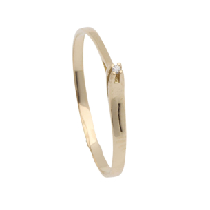 Anel Solitário Fininho 1mm Ouro 18k