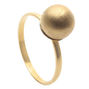Anel Bola Fosca 9mm Ouro 18k