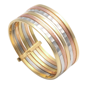 Anel Sete Fios Ouro 18k