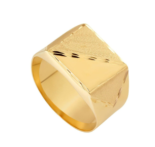 Anel Masculino Diamantado Ouro 18k