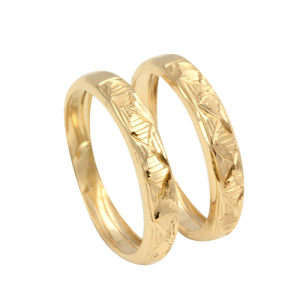 Anel Par de Aparador Diamantado Ouro 18k