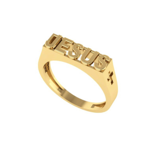 Anel Jesus Ouro 18k