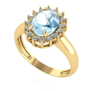Anel Oval Galeria Ouro 18k