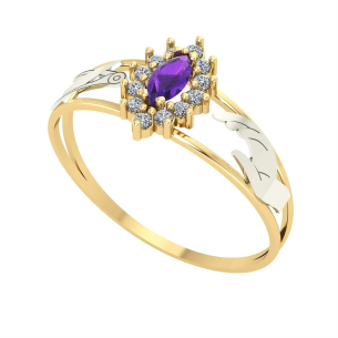 Anel Formatura Navete Grande Moda Ouro 18k