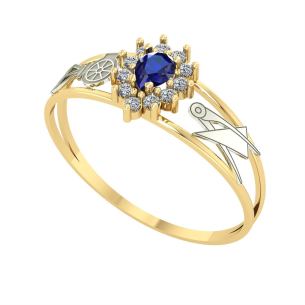 Anel Formatura Gota Engenharia Civil Ouro 18k