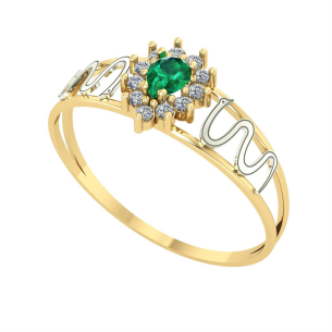 Anel Formatura Gota Medicina Ouro 18k