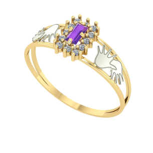 Anel Formatura Baguete Libras Ouro 18k