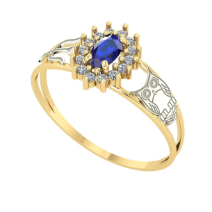 Anel Formatura Oval Grande Psicologia Ouro 18k