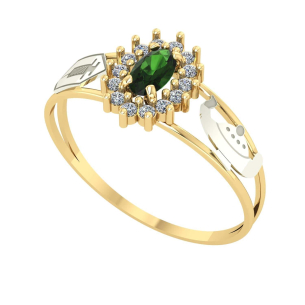 Anel Formatura Oval Grande Técnico Enfermagem Ouro 18k