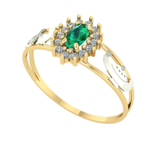 Anel Formatura Oval Grande Enfermagem Ouro 18k