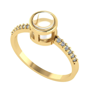 Anel Anel com Pedra Amor Ouro 18k