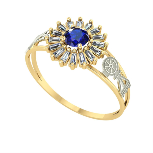 Anel Formatura Pizza Redondo Engenharia Civil Ouro 18k