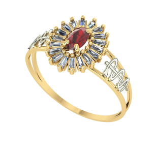 Anel Formatura Pizza Oval Odontologia Ouro 18k