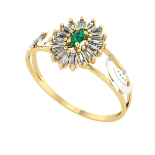 Anel Formatura Pizza Navete Enfermagem Ouro 18k