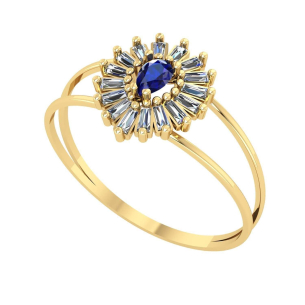 Anel Formatura Gota Pizza Ouro 18k