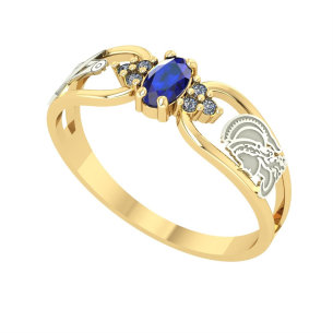 Anel Formatura Oval Engenharia de Produção Ouro 18k
