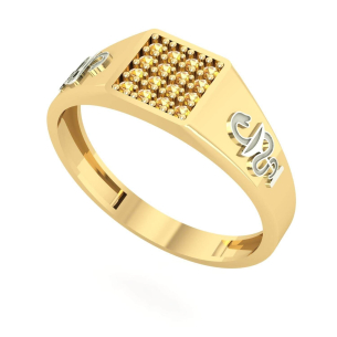 Anel Formatura Masculino Pavê Farmácia Ouro 18k