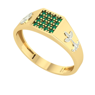 Anel Formatura Masculino Pavê Gestão Ambiental Ouro 18k