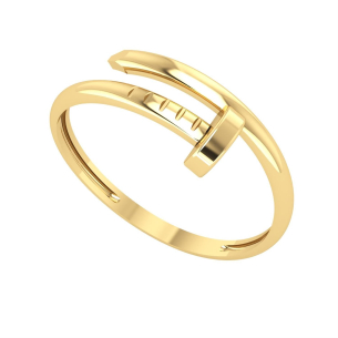 Anel Prego Liso Fininho Ouro 18k