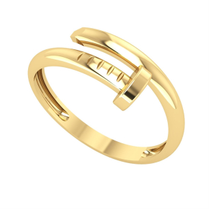 Anel Prego Liso Ouro 18k
