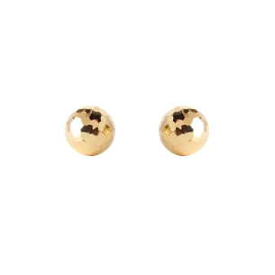 Brinco Bola 9mm Diamantada Ouro 18k