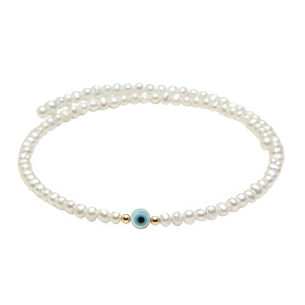 Pulseira de Pérola/Ouro 18k com Madrepérola Ouro 18k