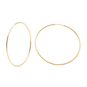 Brinco Argola Redonda 3,5cm Fina Ouro 18k