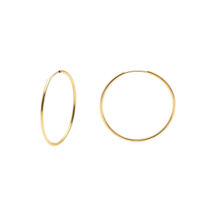 Brinco Argola Redondo 3,5cm Ouro 18k