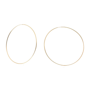 Brinco Argola Redonda 8cm Ouro 18k