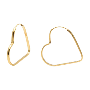 Brinco Argola Coração 1.9cm Ouro 18k