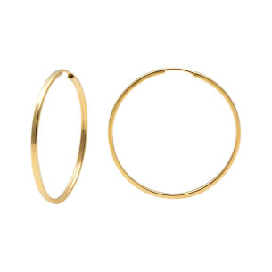 Brinco Argola Redonda 2.5cm Fino Ouro 18k