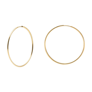 Brinco Argola Redondo 3,5cm Fino Ouro 18k