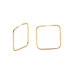 Brinco Argola Quadrado 2 x 2cm Ouro 18k