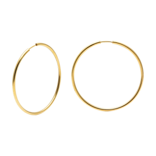 Brinco Argola Redonda 4,1cm x 4,1cm Ouro 18k
