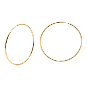 Brinco Argola Redonda 5cm Ouro 18k