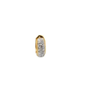 Brinco Masculino Argola Pavê 1 Unidade Ouro 18k