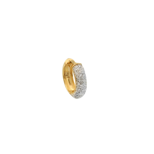 Brinco Masculino Argola Ródio P 1 Unidade Ouro 18k
