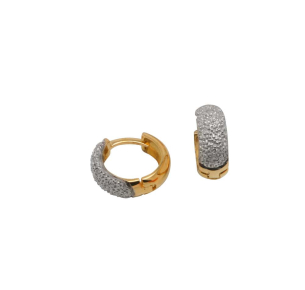 Brinco de Argola com Diamantes Ouro 18k