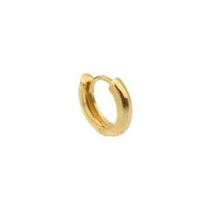 Brinco Masculino Argola PP Lisa 1 Unidade Ouro 18k