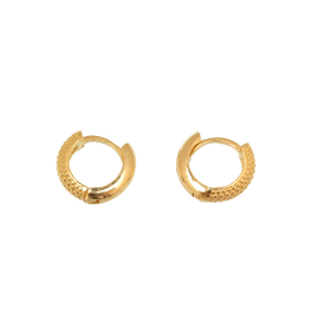 Brinco Argola Falsa Pedra PP Ouro 18k