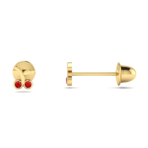 Brinco Baby Cereja Ouro 18k
